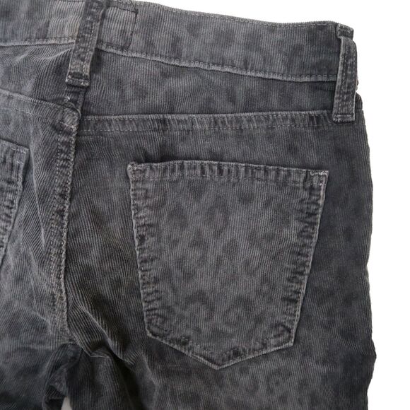 Current/Elliott The Ankle Skinny Corduroy Jeans in Black Leopard Sz 23 NWT $218 - Picture 6 of 9